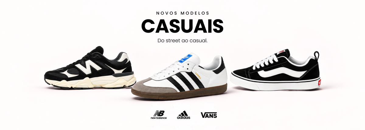 Novos modelos casuais: adidas, Vans e New Balance