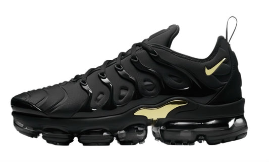 VaporMax Plus Black Metallic Gold'
