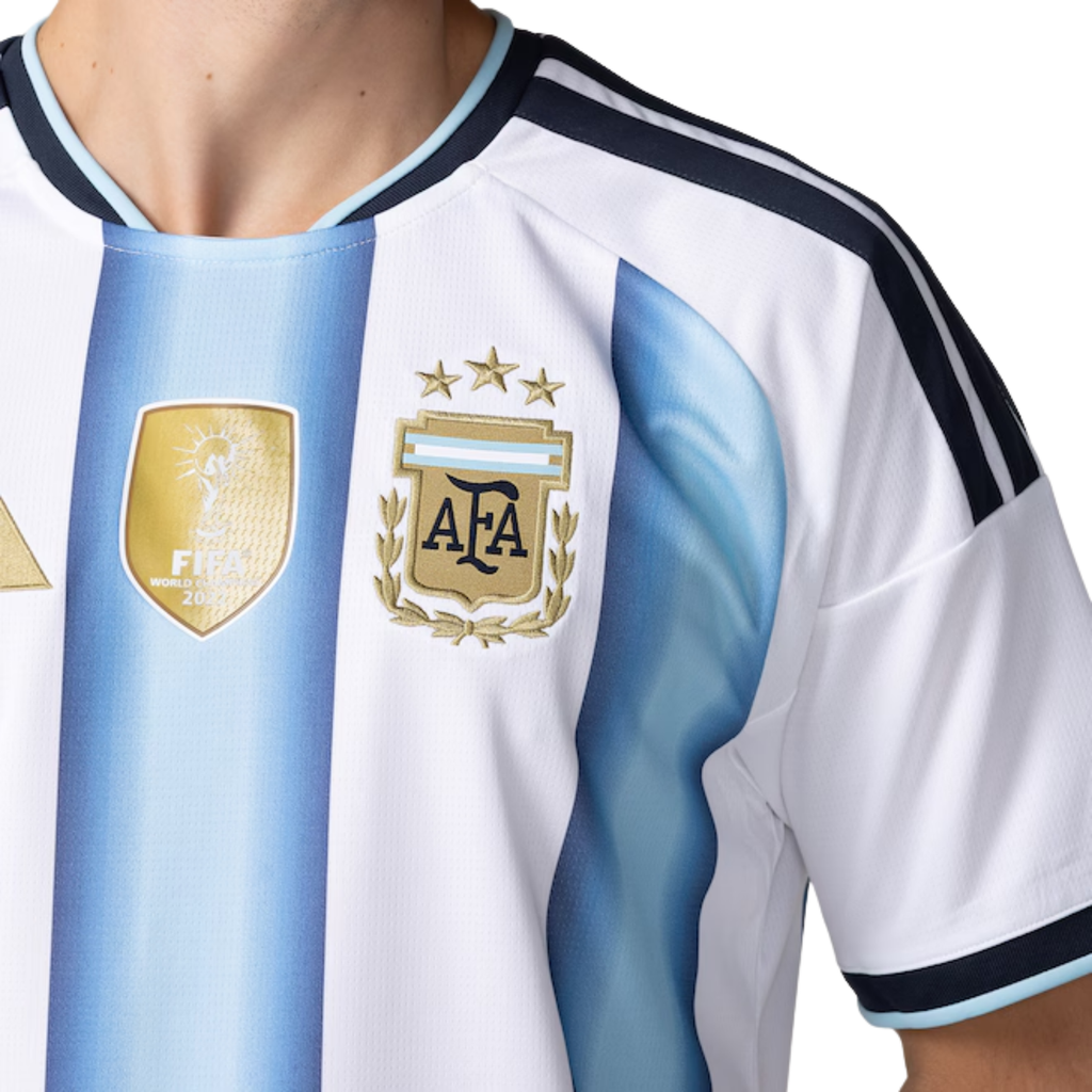 Camisa e Short Argentina Torcedor Masculina Tailândesa
